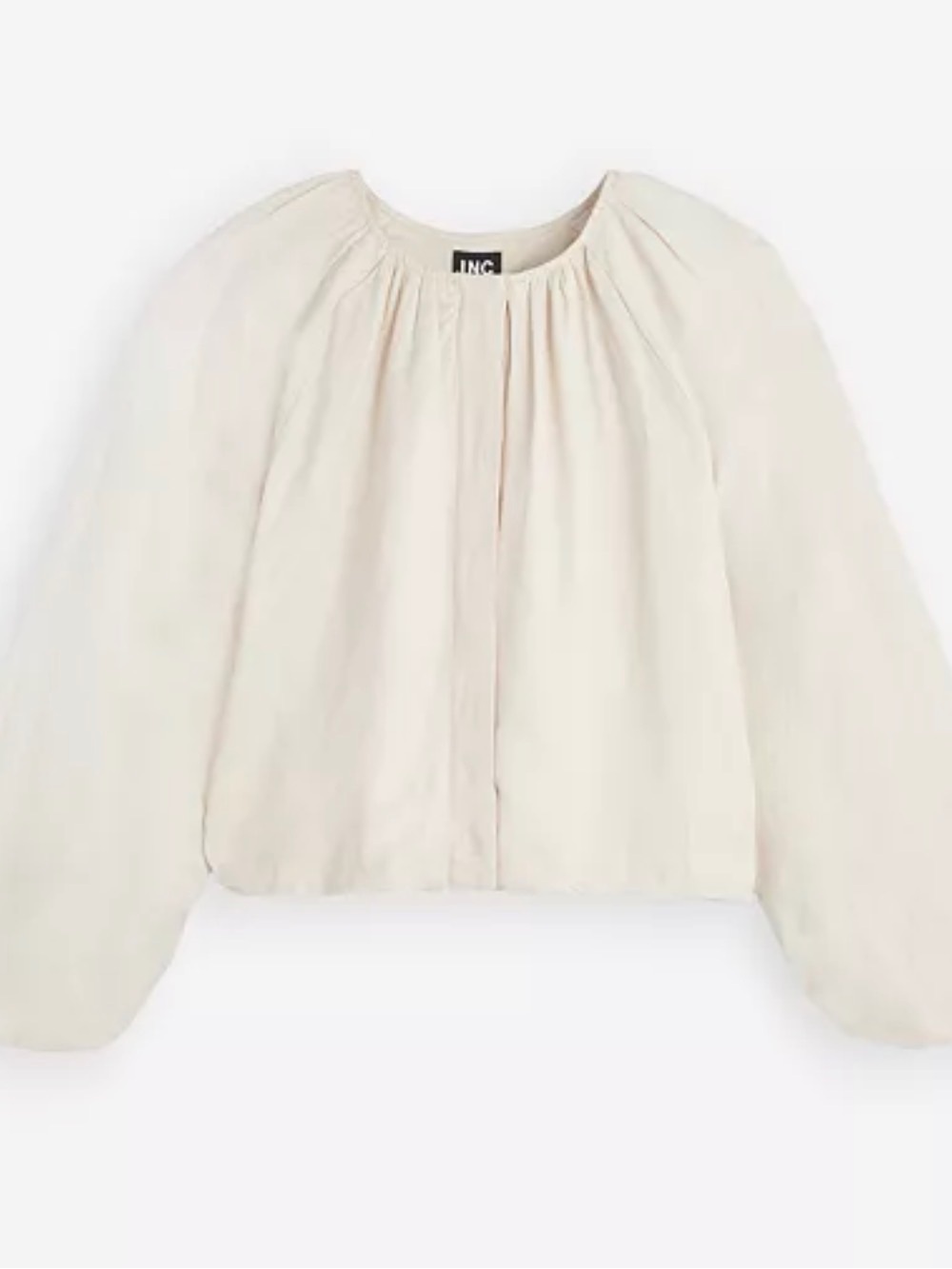 021- INC International Concept Blouson-Sleeve Cropped Cream Jacket Size Small - Picture 5 of 5